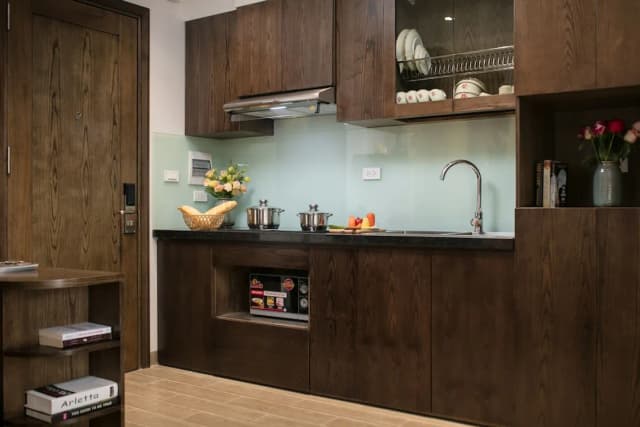 河內布魯姆酒店-高級開放式客房, 1 張特大雙人床, 非吸煙房, 浴缸-4