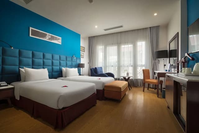 河內輝煌 SPA 飯店-行政雙床房, 非吸煙房, 城市景觀-5