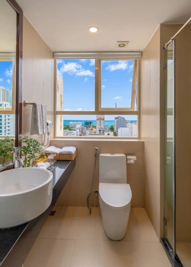 피비텔 킹 호텔-디럭스룸, 싱글침대 2개, 시내 전망-5