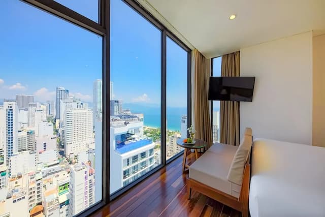 芽莊綠色海灘酒店-尊貴雙人房, 部分海景-2