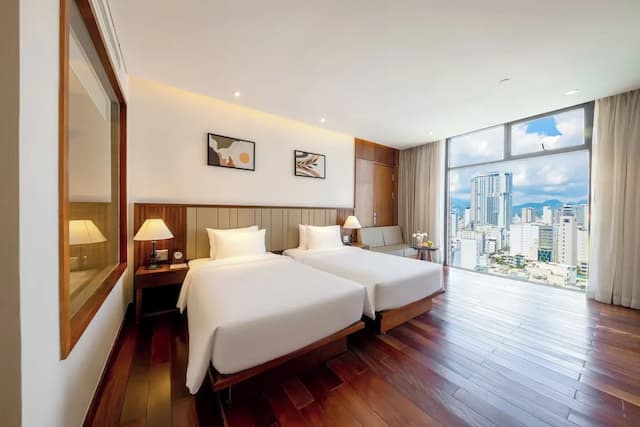 芽莊綠色海灘酒店-尊貴雙床房, 城市景-3