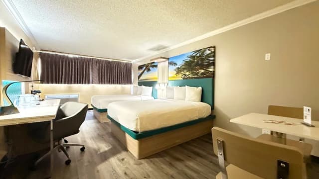 洛杉磯國際機場威尼斯海灘國王碼頭溫德姆戴斯飯店-標準客房, 2 張加大雙人床-7