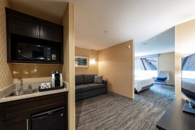 Holiday Inn Express Hotel & Suites Riverport Richmond by IHG-套房, 1 张特大床和 1 张沙发床-1