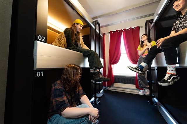 뮤직 시티 호텔 - 홈 오브 더 샌프란시스코 뮤직 홀 오브 페임-Single Bed in 4 Bed Male Capsule Room-4