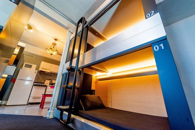 뮤직 시티 호텔 - 홈 오브 더 샌프란시스코 뮤직 홀 오브 페임-Single Bed in 6 Bed Female Capsule Room-1