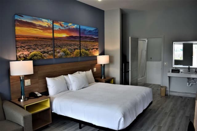 休斯敦大學 - 市中心溫德姆戴斯套房飯店-舒適客房, 1 張特大雙人床, 非吸煙房-1