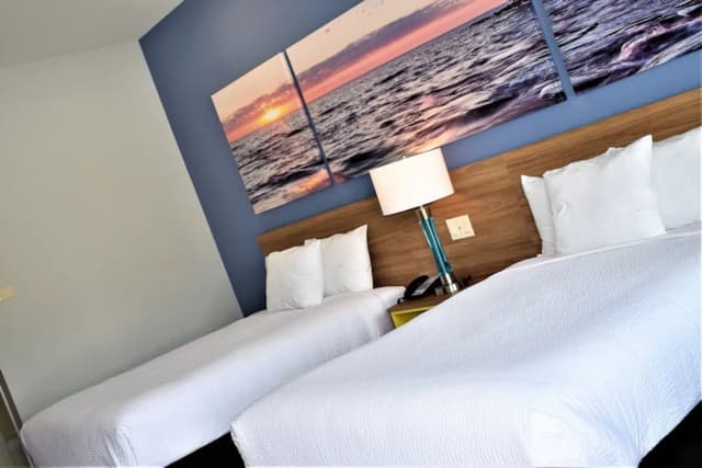 休斯敦大學 - 市中心溫德姆戴斯套房飯店-舒適客房, 2 張加大雙人床, 非吸煙房-11