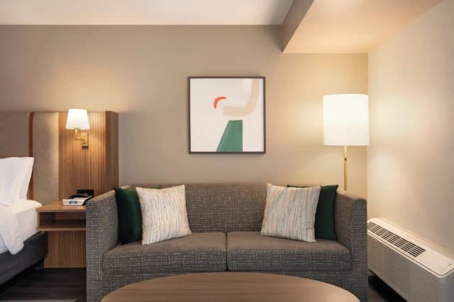 溫哥華市中心假日套房酒店-標準客房, 1 張特大雙人床及 1 張梳化床-1