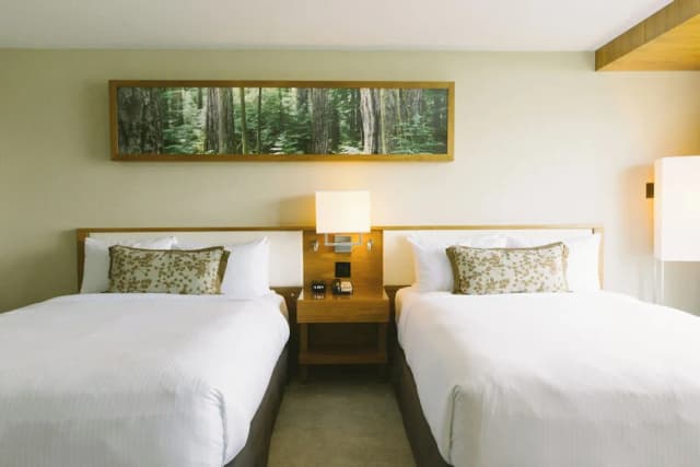 Fairmont Pacific Rim-华丽客房, 2 张大床, 部分海洋景观-3