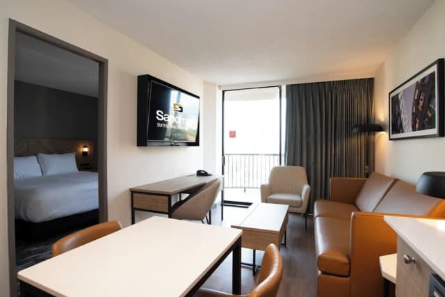 溫哥華戴維桑德曼套房酒店-標準套房, 1 張加大雙人床及 1 張梳化床, 廚房 (W/D, Balcony)-9