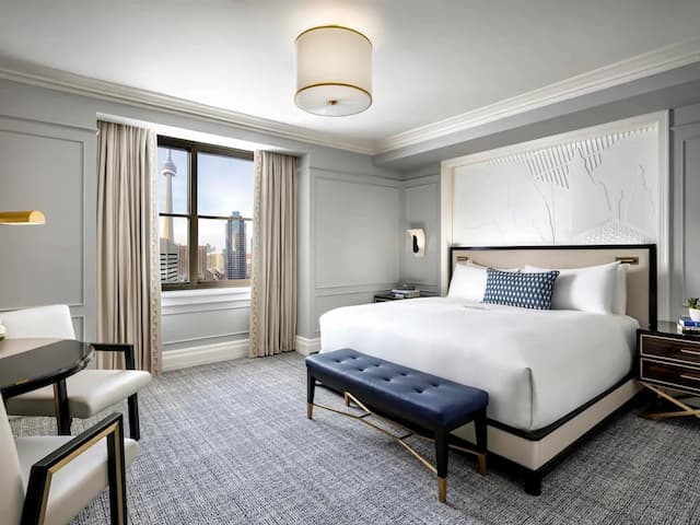 費爾蒙特皇家約克黃金體驗酒店-Fairmont Gold, 客房, 1 張特大雙人床, 非吸煙房, 可使用俱樂部酒廊-1