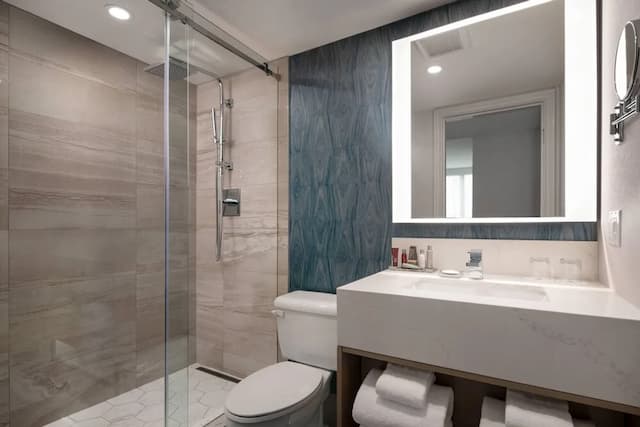 溫哥華機場萬豪酒店-行政套房, 1 張特大雙人床及 1 張梳化床, 城市景 (Corner)-5