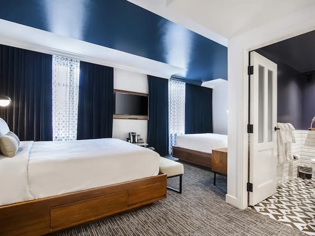 溫哥華貝爾蒙特美憬閣酒店-高級客房, 2 張加大雙人床, 城市景-1