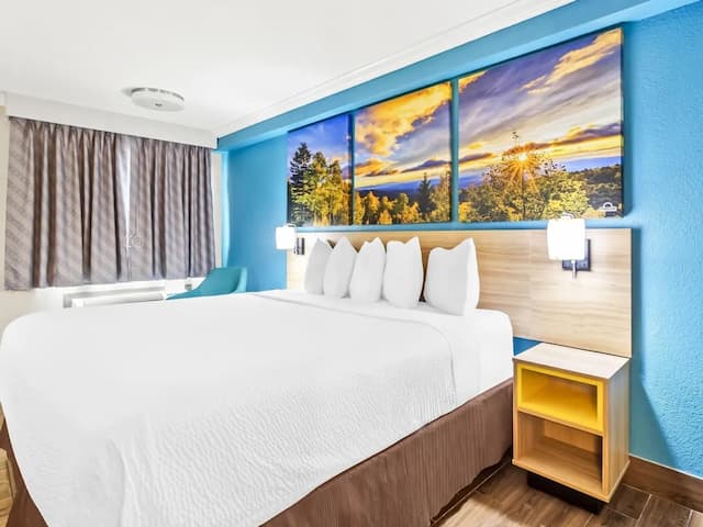 東休士頓溫德姆戴斯酒店-客房, 1 張特大雙人床, 無障礙, 非吸煙房 (Mobility/Hearing, Tub w/ Grab Bars)-3