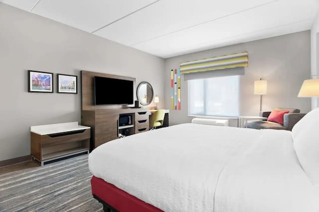 芝加哥醫學區 UIC 希爾頓歡朋套房飯店-客房, 1 張特大雙人床, 無障礙, 浴缸-3