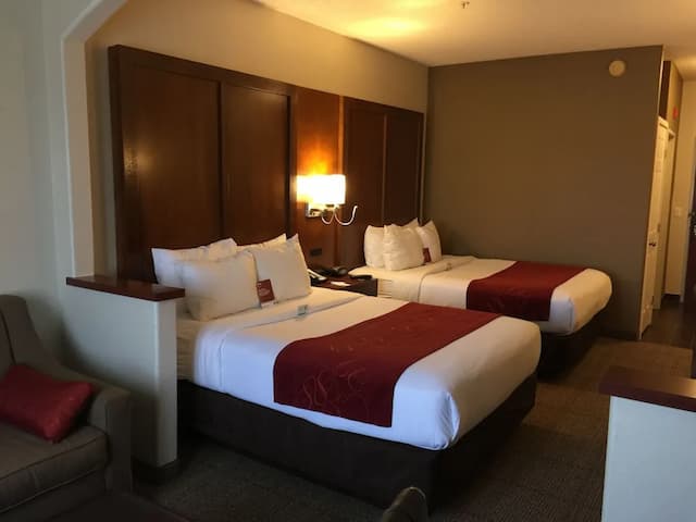 컴포트 스위트 - 식스플래그 매직마운틴 인근-Studio Suite, 2 Queen Beds-9