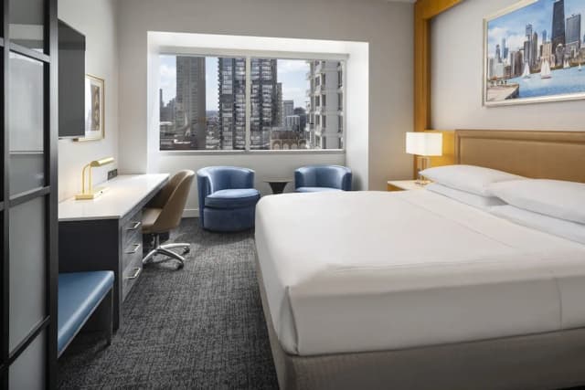 芝加哥市區壯麗大道旅居酒店-開放式客房, 1 張特大雙人床-1