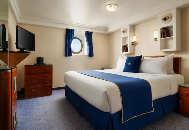 The Queen Mary-标准房, 1 张特大床, 海港景观-1