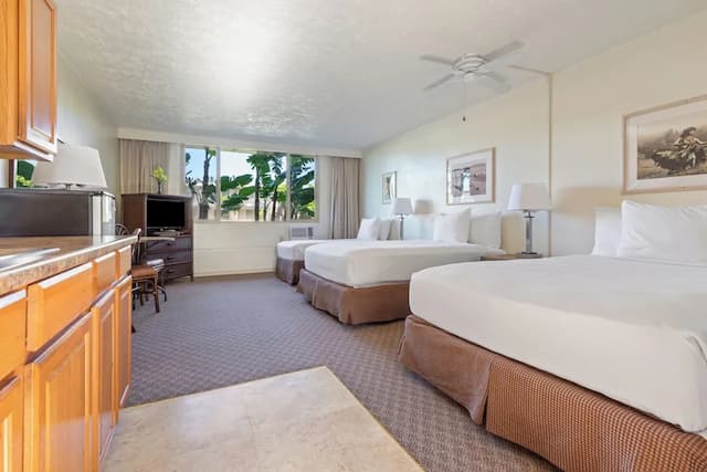 마우이 시사이드 호텔-룸, 풀사이드 (Three Beds)-5