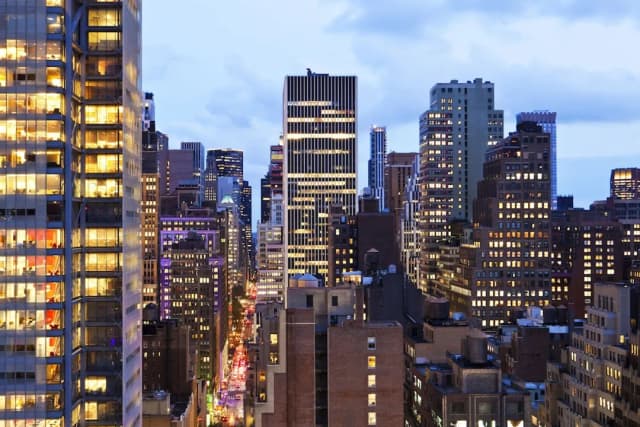 中城區時代廣場福朋喜來登飯店-頂樓客房, 1 張標準雙人床, 城市景觀-4