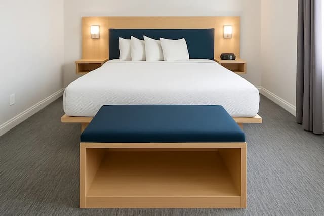 洛杉磯西市中心溫德姆華美達酒店-客房, 1 張特大雙人床, 輪椅可達淋浴間 (Accessible)-3