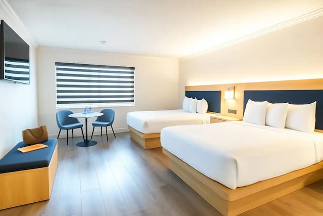 洛杉磯西市中心溫德姆華美達酒店-客房, 2 張加大雙人床-1