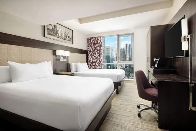 Hilton Garden Inn New York/Times Square Central-Room, 2 Queen Beds, Accessible, City View (Roll-in Shower)-10