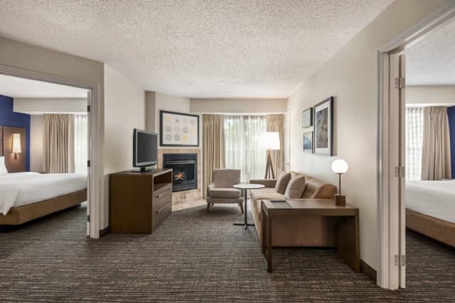休斯敦西北/Willowbrook Residence Inn 酒店-套房, 2 間臥室, 壁爐-1