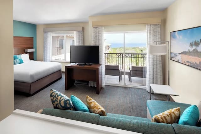 레지던스 인 바이 메리어트 마우이 와일레아-스튜디오, 킹사이즈침대 1개 및 소파베드, 주방 (Balcony)-1