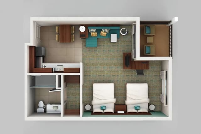 레지던스 인 바이 메리어트 마우이 와일레아-스튜디오, 침대(여러 개), 주방 (Balcony)-7