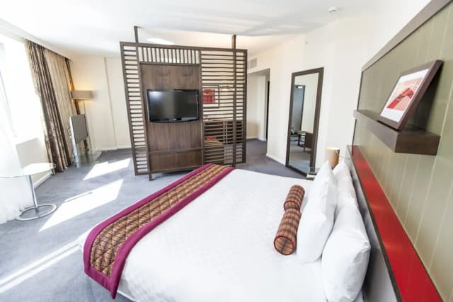 힐튼 런던 카나리 와프-King, 패밀리룸, 킹사이즈침대 1개 및 소파베드-1