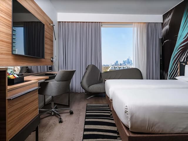 노보텔 런던 카나리 워프 호텔-슈피리어 트윈룸, 싱글침대 2개-8