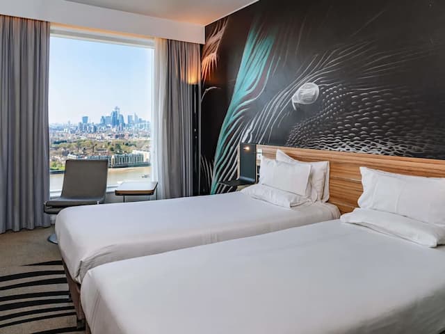 노보텔 런던 카나리 워프 호텔-슈피리어 트윈룸, 싱글침대 2개, 시내 전망-9