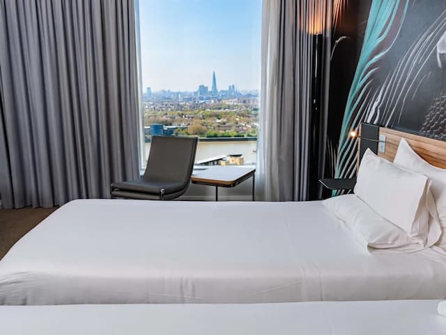 노보텔 런던 카나리 워프 호텔-슈피리어 트윈룸, 싱글침대 2개, 시내 전망-7