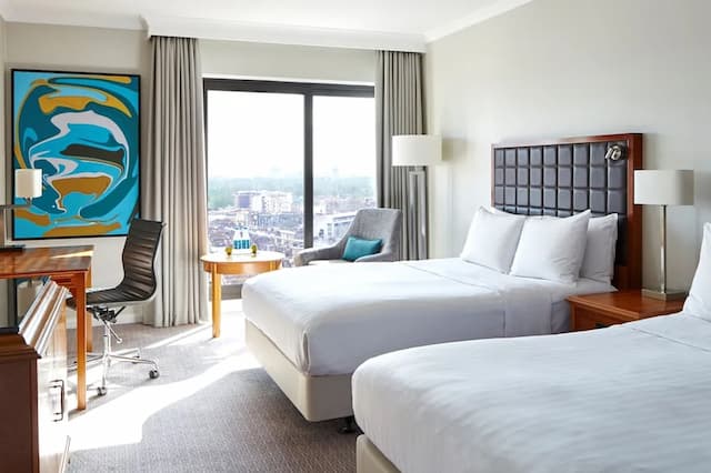 런던 메리어트 호텔 마블 아치-디럭스룸, 더블침대 2개-3