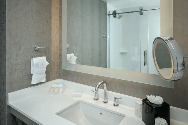 華盛頓西雅圖貝爾維尤市中心希爾頓花園酒店-客房, 1 張特大雙人床 (Drinks & Snacks)-6