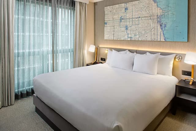 Hilton Chicago/Magnificent Mile Suites-套房, 1 张特大床, 无烟房-2