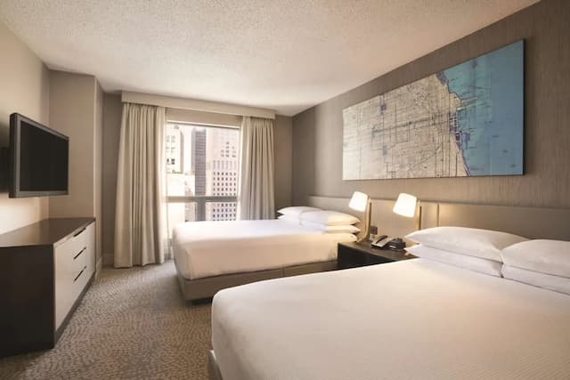 Hilton Chicago/Magnificent Mile Suites-套房, 2 张双人床, 无烟房, 城市景观-5