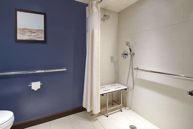 威基基海灘希爾頓花園酒店-客房, 2 張標準雙人床, 部分海景 (Roll-In Shower)-5