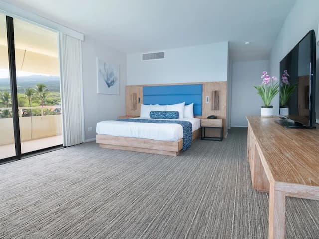 皇家科納度假酒店-客房, 1 張特大雙人床, 轉角 (Oceanfront)-2