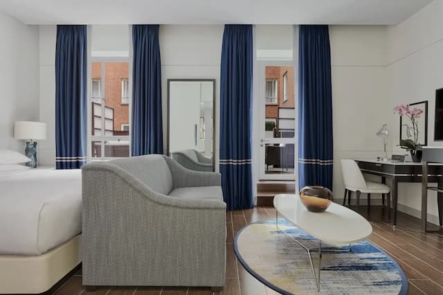 萬豪倫敦格羅夫納廣場酒店-普通套房, 1 張特大雙人床, 陽台-4