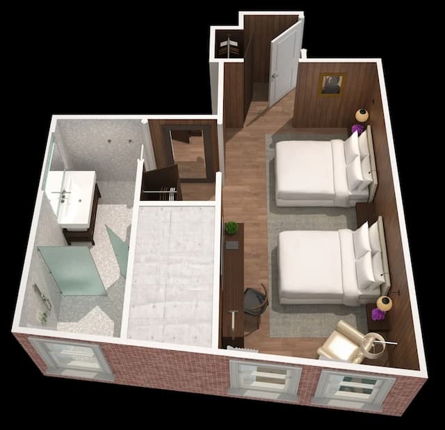 倫敦艾迪森酒店-樓中樓客房, 2 張單人床-5