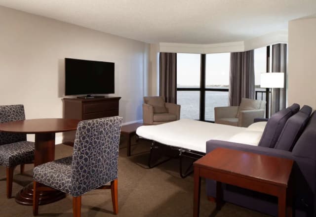 Hilton Houston NASA Clear Lake-套房, 1 张特大床, 无障碍 (Mobility & Hearing, Roll-in Shower)-1