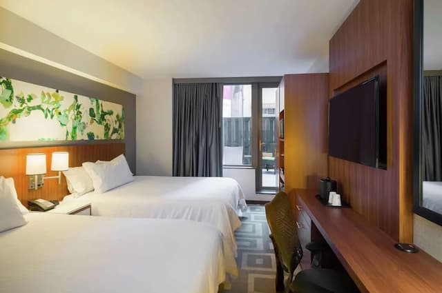 Hilton Garden Inn New York/Central Park South-Midtown West-Deluxe Room, 2 Queen Beds, Terrace-1