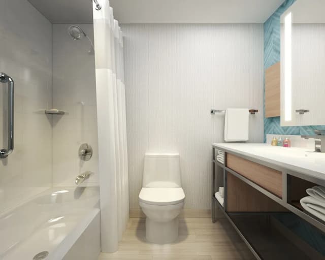 芝加哥北岸/埃文斯頓希爾頓花園飯店-客房, 1 張特大雙人床, 無障礙-4