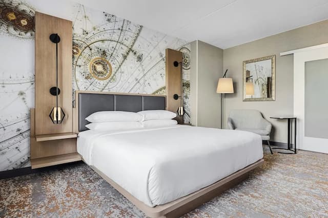 芝加哥米德韋機場萬豪飯店-客房, 1 張特大雙人床-3