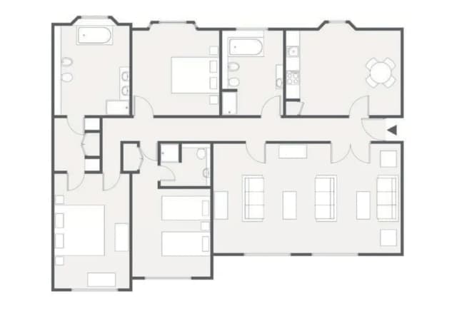 타지 51 버킹엄 게이트, 스위트 & 레지던스-디럭스 스위트, 침실 3개 (Kings)-7