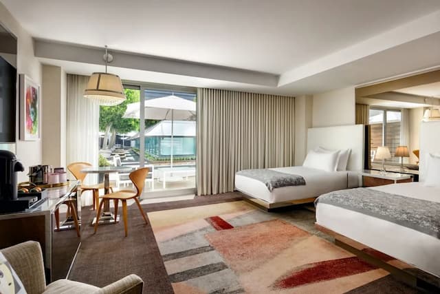 比華利山莊 SLS 豪華精選酒店-客房, 2 張標準雙人床, 露台-5