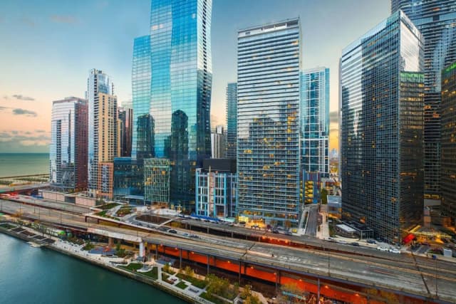 쉐라톤 그랜드 시카고 리버워크-룸, 더블침대 2개, 강 전망-9