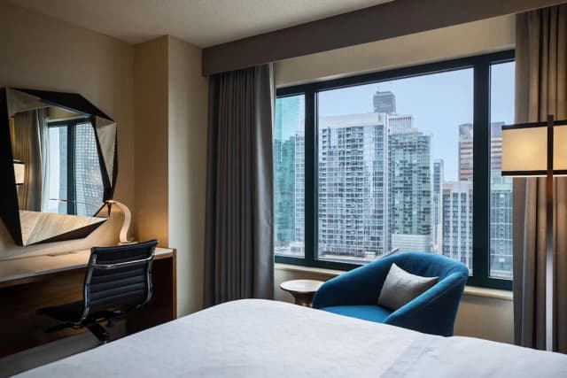 쉐라톤 그랜드 시카고 리버워크-스위트, 침실 1개, 호수 전망-4